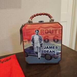 NWT James Dean Cigar Box Wooden Purse